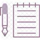 Caderno Nota Diario Ícone