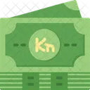 Notas Da Croacia Kuna Croata Moeda Croata Ícone