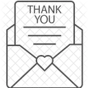 Notas De Agradecimento Icone Thinline Ícone