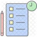 Notas De Reuniao Icone De Cor Linear Ícone