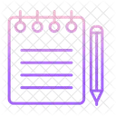 Escrita de notas  Ícone