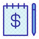 Business Note Book Dollar Icon