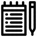Note Livre Cahier Icône
