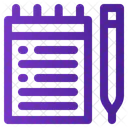 Note Livre Cahier Icône