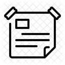 Note Ruban Adhesif Minimal Icône