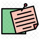 Note Post It Pinned Notes Document File Icône