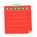 Note paper with adhesive tape  Icon