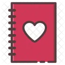 Notebook Love Valentine Icon