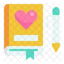 Notebook Pen Heart Icon