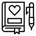 Notebook Pen Heart Icon