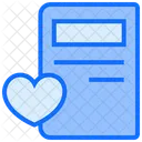 Notebook Heart Writing Icon