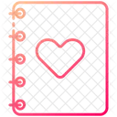Notebook Love Heart Icon