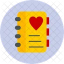Notebook Day Heart Icon