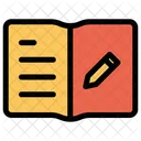 Book Pencil Text Book Icon