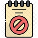 Notepad Notebook Forbidden Icon