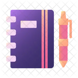 Notebook And Pen  Icon