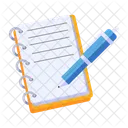 Notebook and pen  Icon