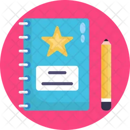 Notebook and pencil  Icon