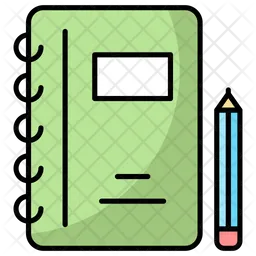 Notebook and pencil  Icon