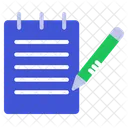Notebook With Pen Notes Business Notes Icon