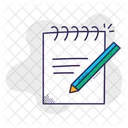 Notepad Pencil Writing Icon