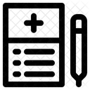 메모장 약 연필 아이콘