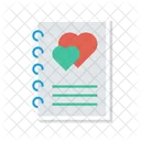Notepad Romance Heart Icon