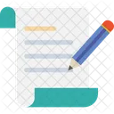 Notepad Pencil Script Writing Icon