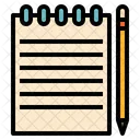 Notepad Pencil Stationery Icon