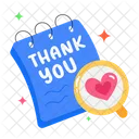 Writing Book Notepad Thank You Icon