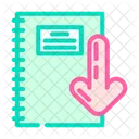 Notepad Download File Symbol