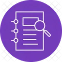 Notepad Search And Business Icon