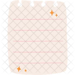 Notepad with Sparkling Stars  Icon