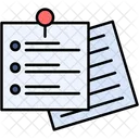 Notes Autocollantes Rappel Papier Icône