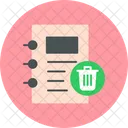 Notes Delete Bin Document Icon