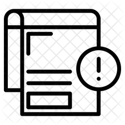 Notes paper with dangerous in button  Icon