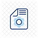 Notes with folded corners and gears can be seen for settings and edit documents  Icon