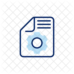 Notes with folded corners and gears can be seen for settings and edit documents  Icon