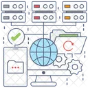 Datensicherung Notfallwiederherstellung Datenserverwiederherstellung Symbol