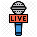 Microfone Relatorio Ao Vivo Ícone