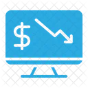 Noticias Crisis Economica Recesion Monitor Computadora Dinero Dolar Icono