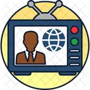 Noticias De Tv Transmissao Midia Icon