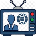 Noticias De Tv Transmissao Midia Icon