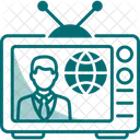 Noticias De Tv Transmissao Midia Icon