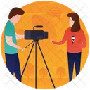 Reporter De Noticias Apresentador De Noticias Noticias De Estudio Ícone