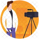 Reporter De Noticias Apresentador De Noticias Noticias De Estudio Ícone
