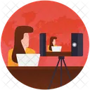 Reporter De Noticias Apresentador De Noticias Noticias De Estudio Ícone
