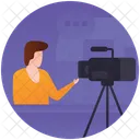 Reporter De Noticias Apresentador De Noticias Noticias De Estudio Ícone
