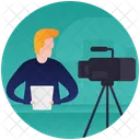Reporter De Noticias Apresentador De Noticias Noticias De Estudio Ícone