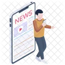 Noticias electrónicas  Icono
